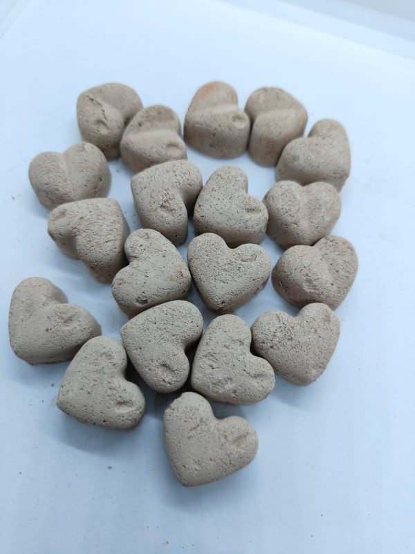 White Rose Heart Clay